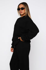 Stay Lifted Oversized Hoodie Black