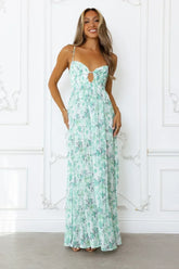 Celestial Daydreams Maxi Dress Green