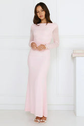 Love Chaser Mesh Long Sleeve Maxi Dress