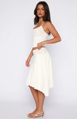 Cool Chaos Midi Skirt Off White