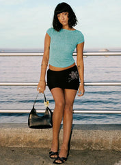 Crystal Clear Mesh Top Aqua