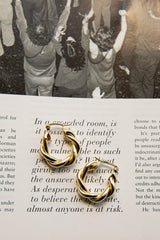 Fate Rope Hoop Earrings Gold