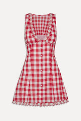 x BELLA HADID Farm Gingham Mini Dress - Malibu Picnic