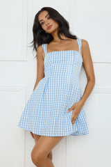 Grape Escape Mini Dress Blue
