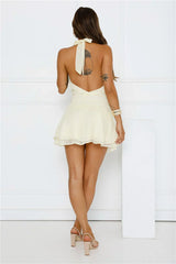 On Her Level Halter Mini Dress