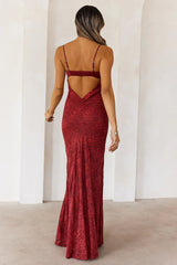 Chasing Midnight Lace Maxi Dress