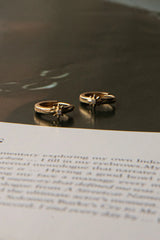 Starlight Diamante Hoop Earrings Gold